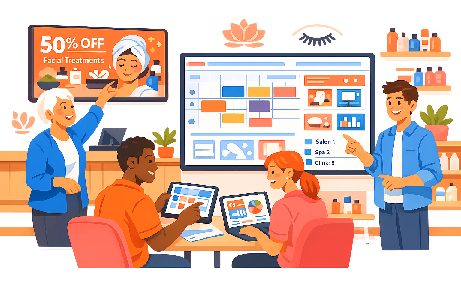 Beauty industry digital signage consultation with Disign