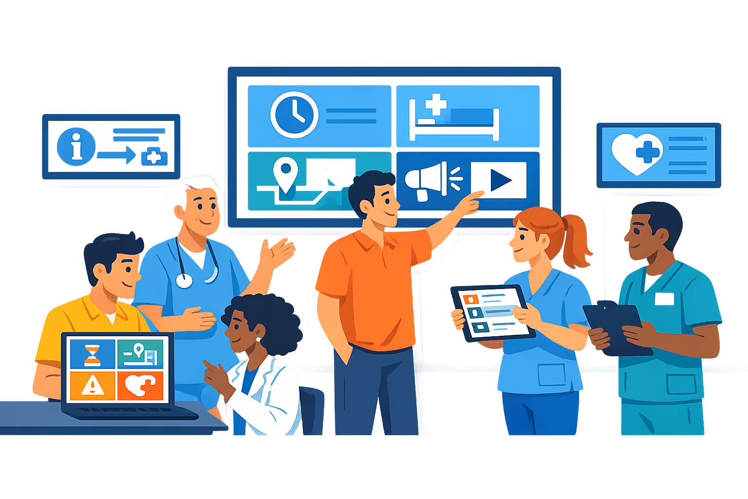 Healthcare digital signage planning with Disign