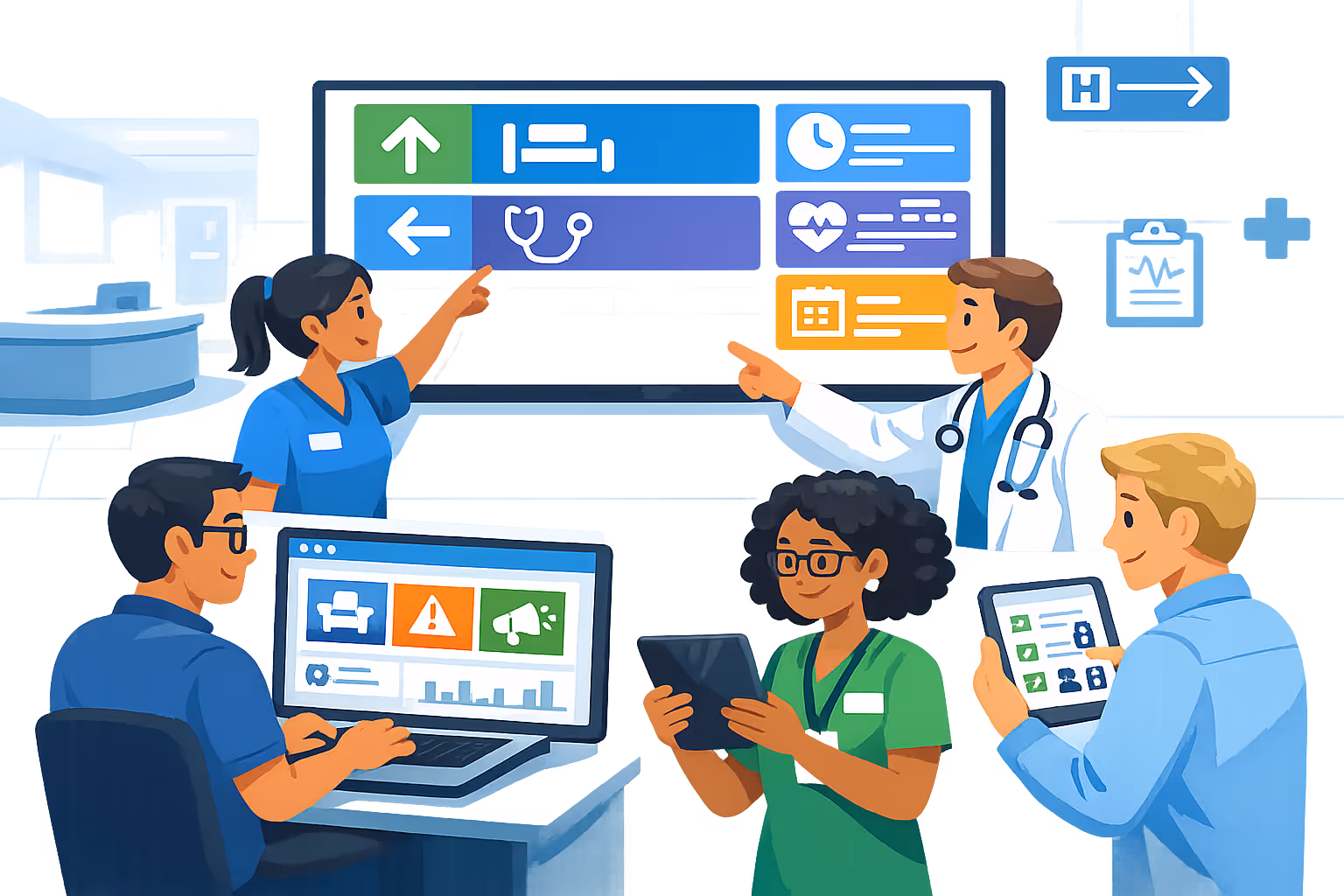 Hospital digital signage consultation with Disign