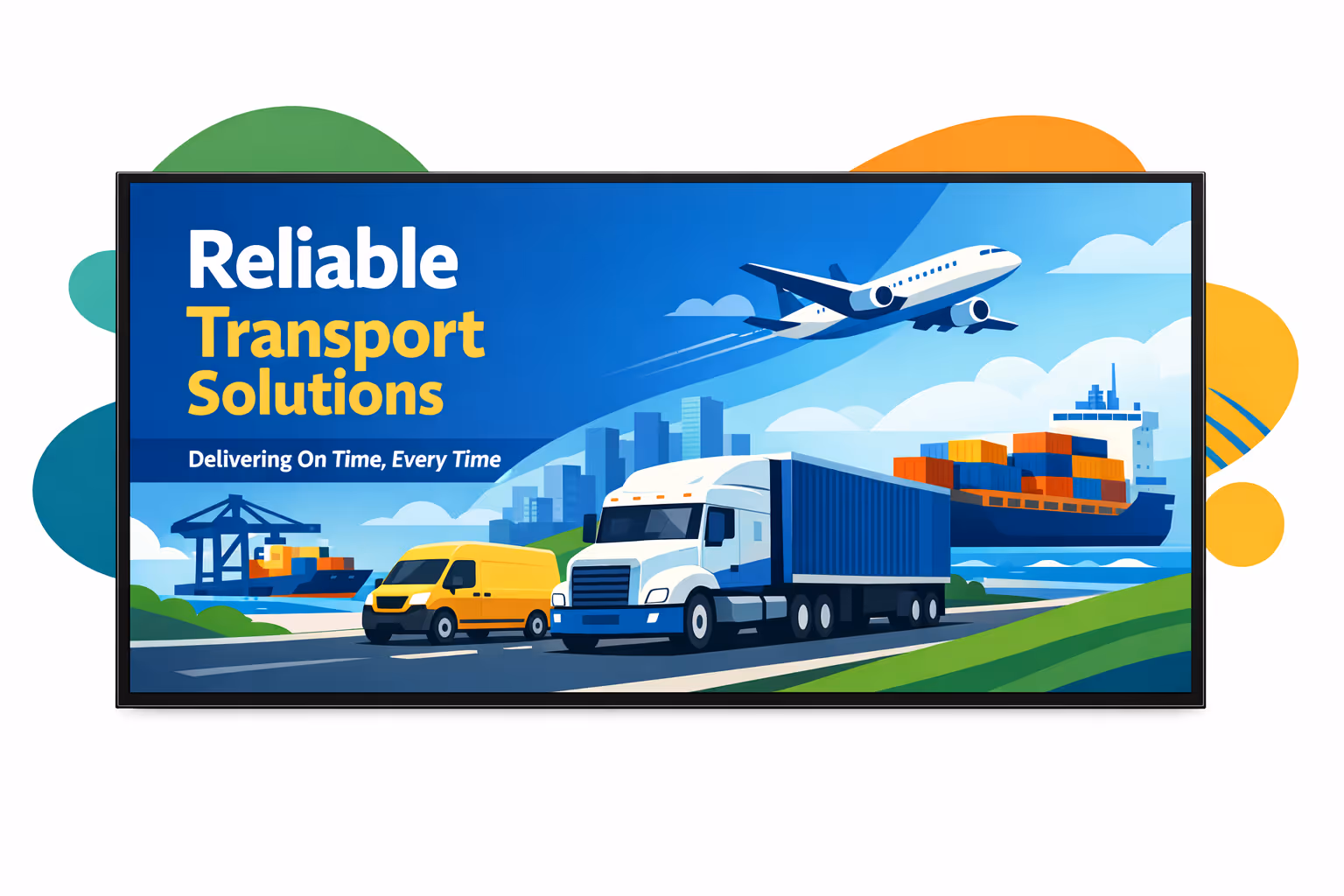 Transportation digital signage display showing live service updates and wayfinding powered by Disign