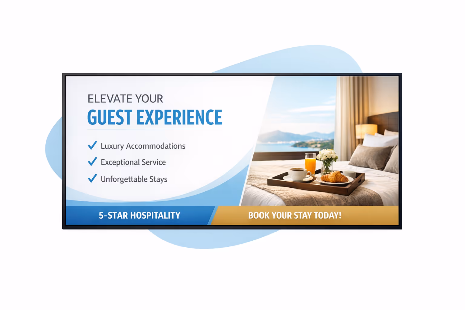 Hospitality digital signage dashboard for hotel and restaurant screen scheduling and multi-location control