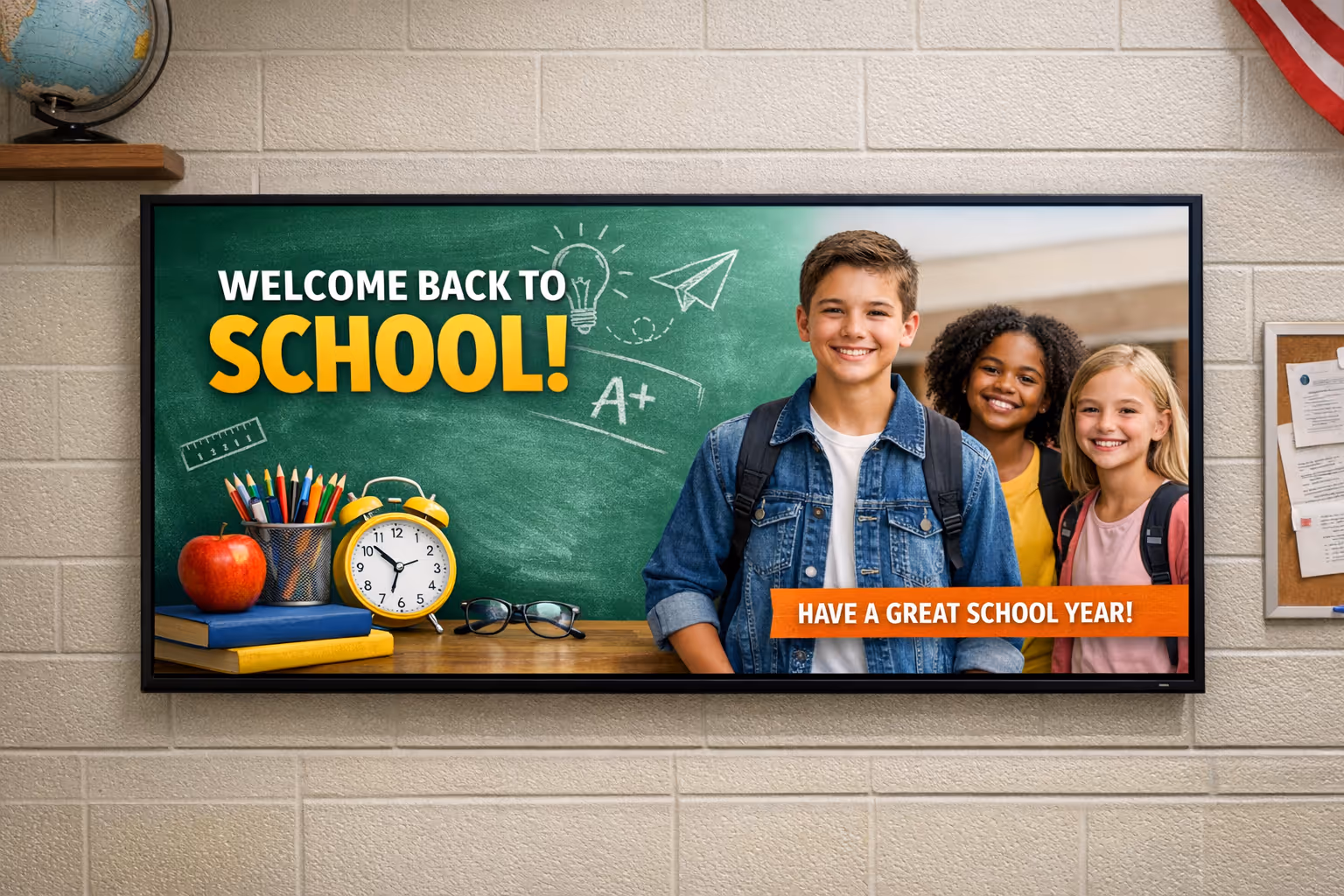 School digital signage on secure in-branch screens with Disign