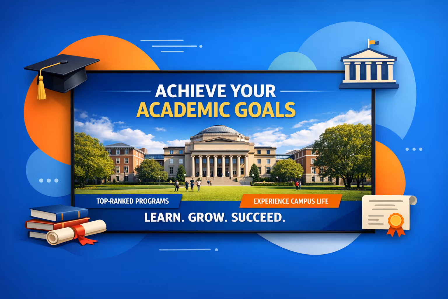 University digital signage screens on campus powered by Disign