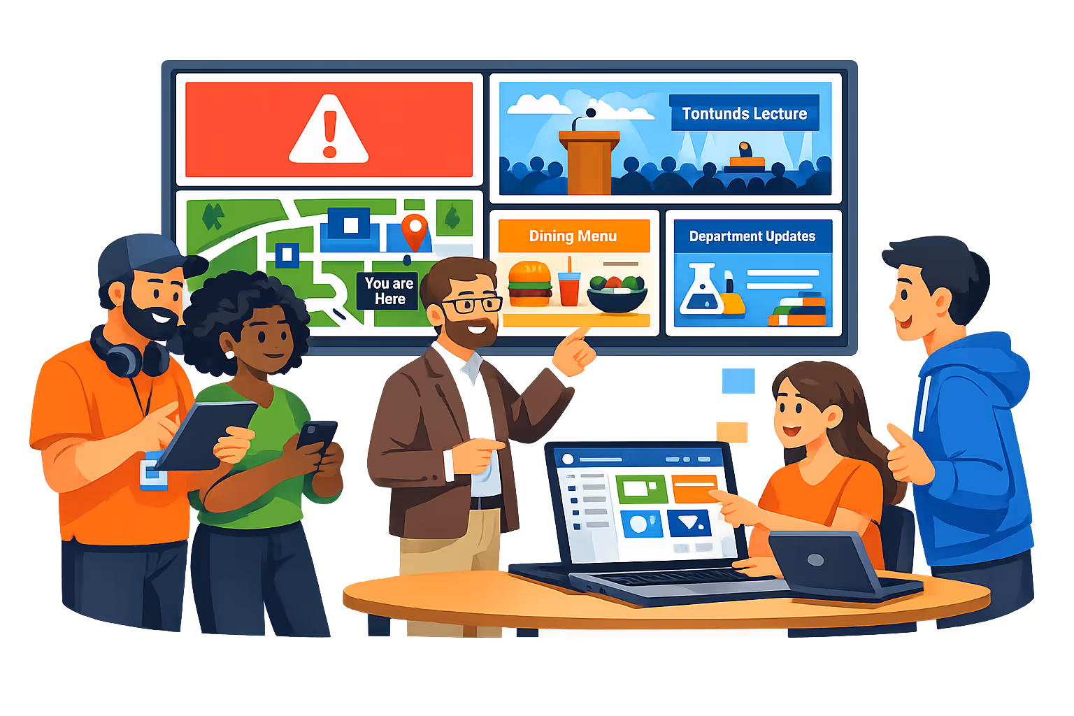 University digital signage consultation with Disign