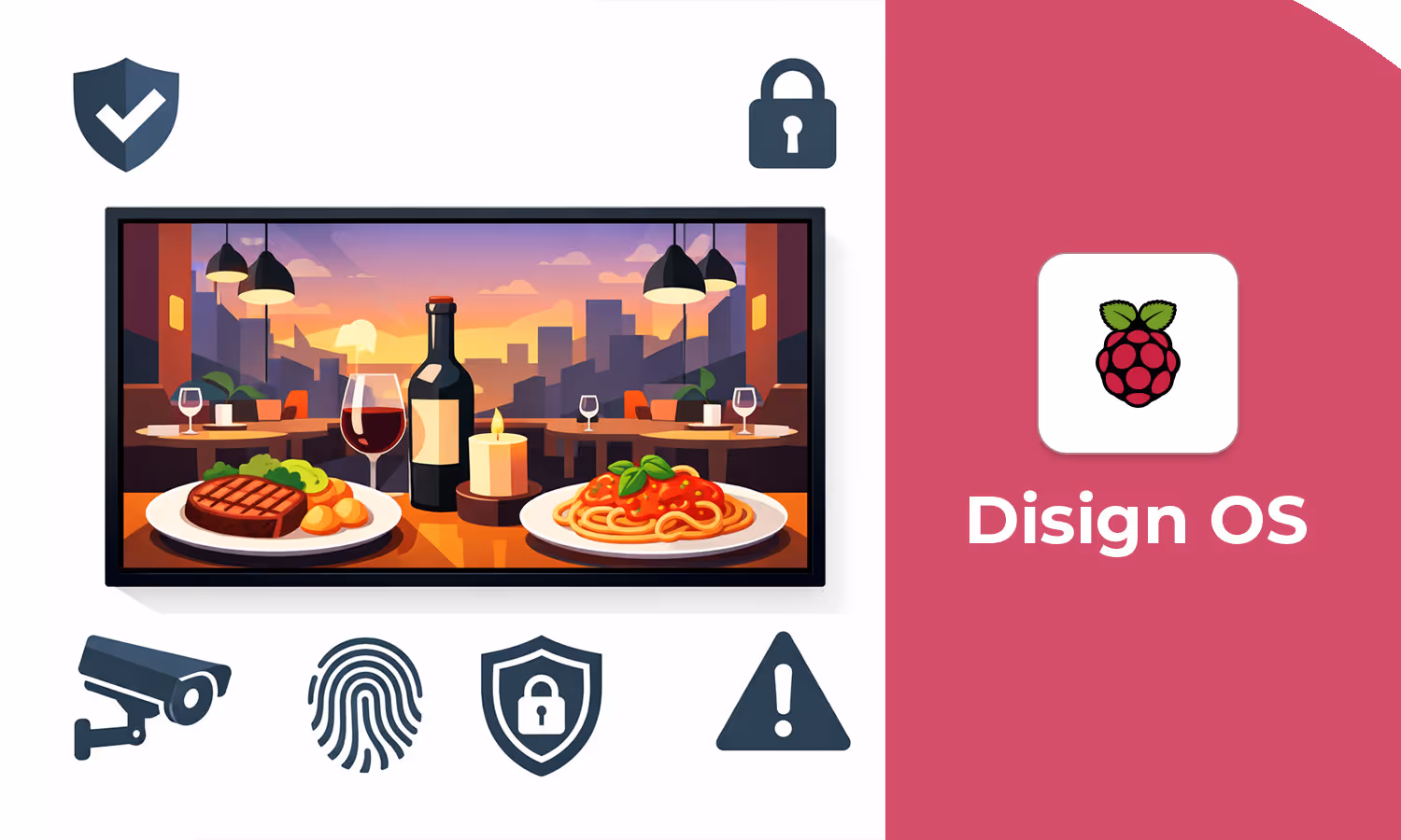Disign OS security and maintenance for Raspberry Pi digital signage players