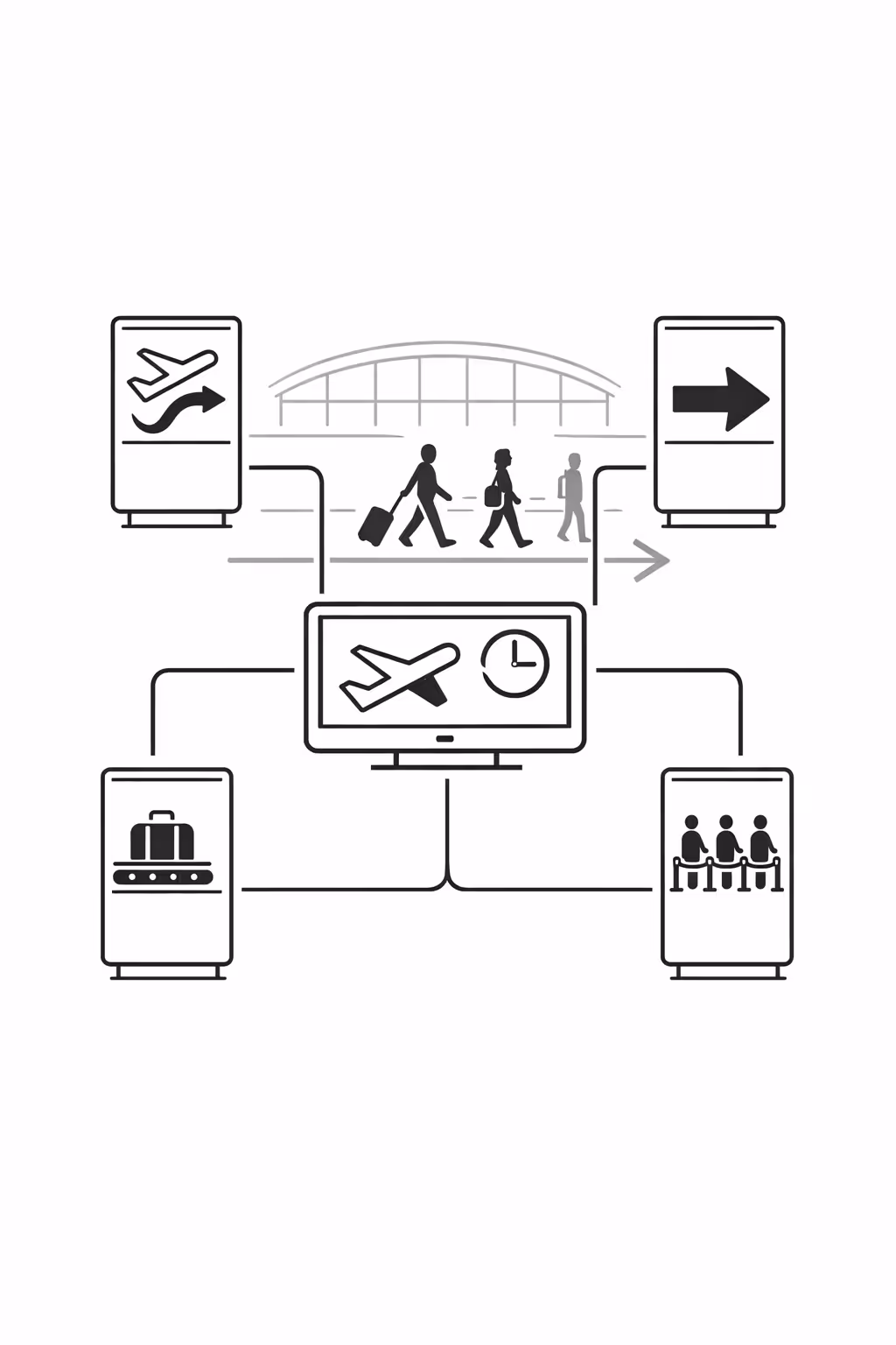 Actualizaciones en tiempo real en el affichage dynamique del aeropuerto gestionado centralmente con Disign