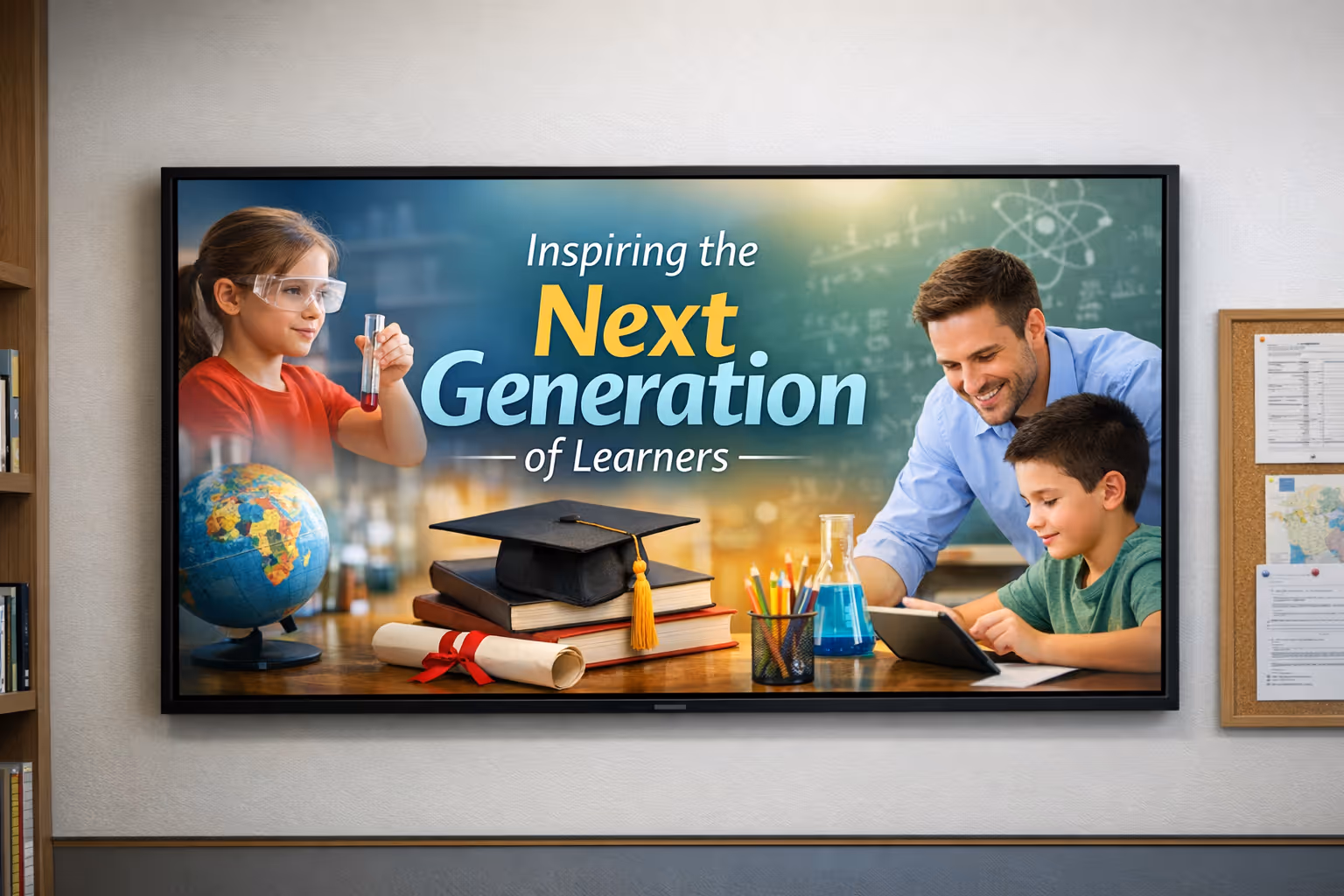 Education digital signage on campus screens with Disign