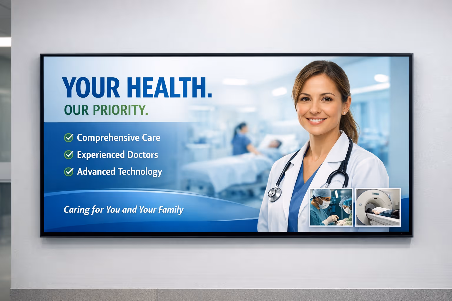 Healthcare digital signage on secure in-branch screens with Disign