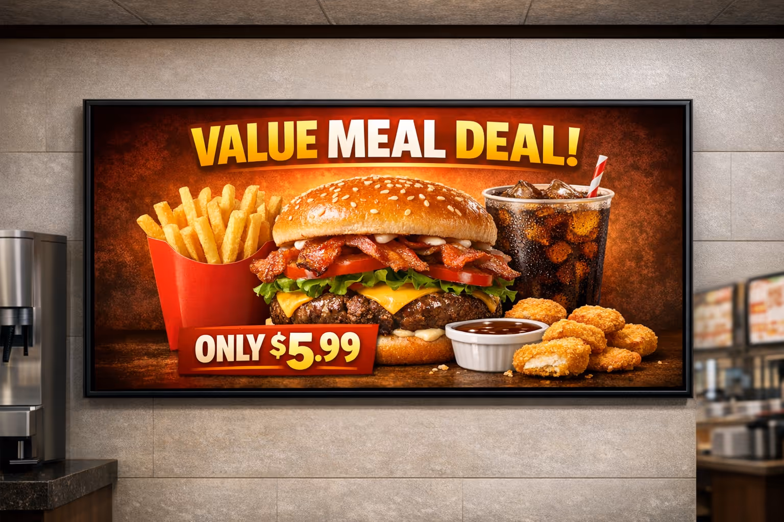 Quick service restaurant (QSR) digital signage powered by Disign
