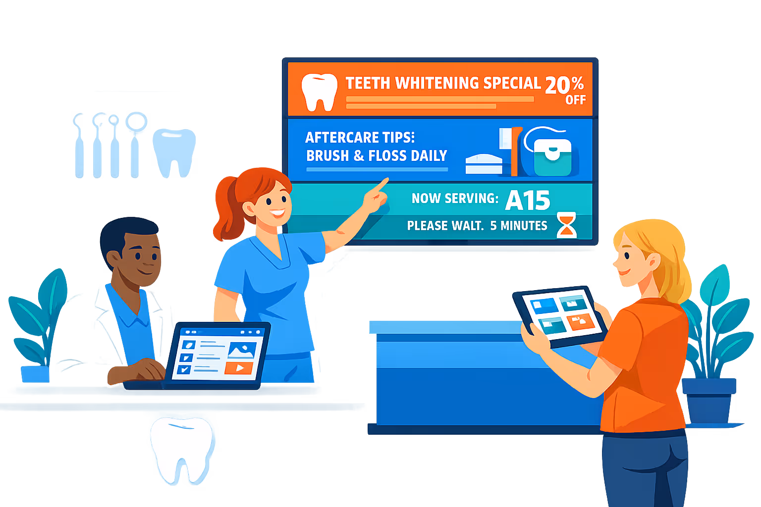 Dental digital signage consultation with Disign