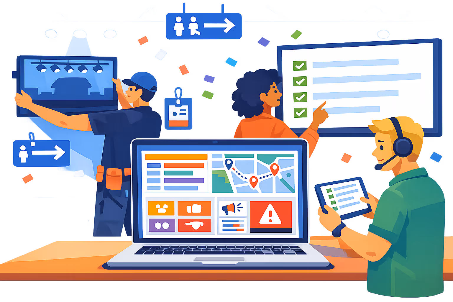 Events digital signage consultation with Disign