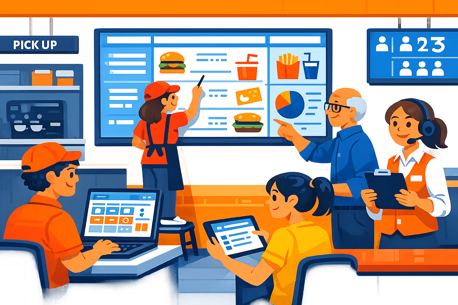 Quick service restaurant qsr digital signage consultation with Disign