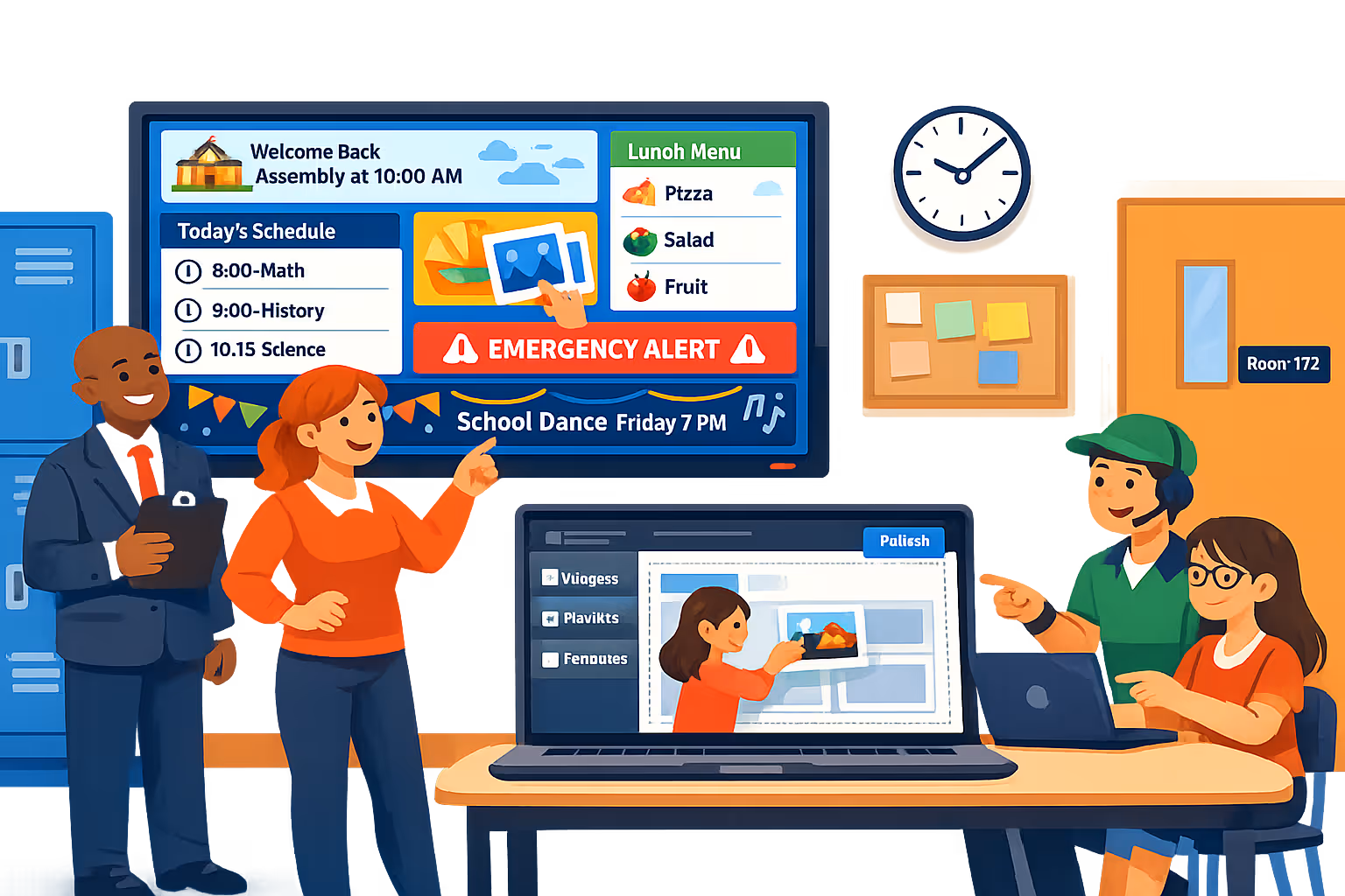 Start a 28 day free trial of Disign school digital signage
