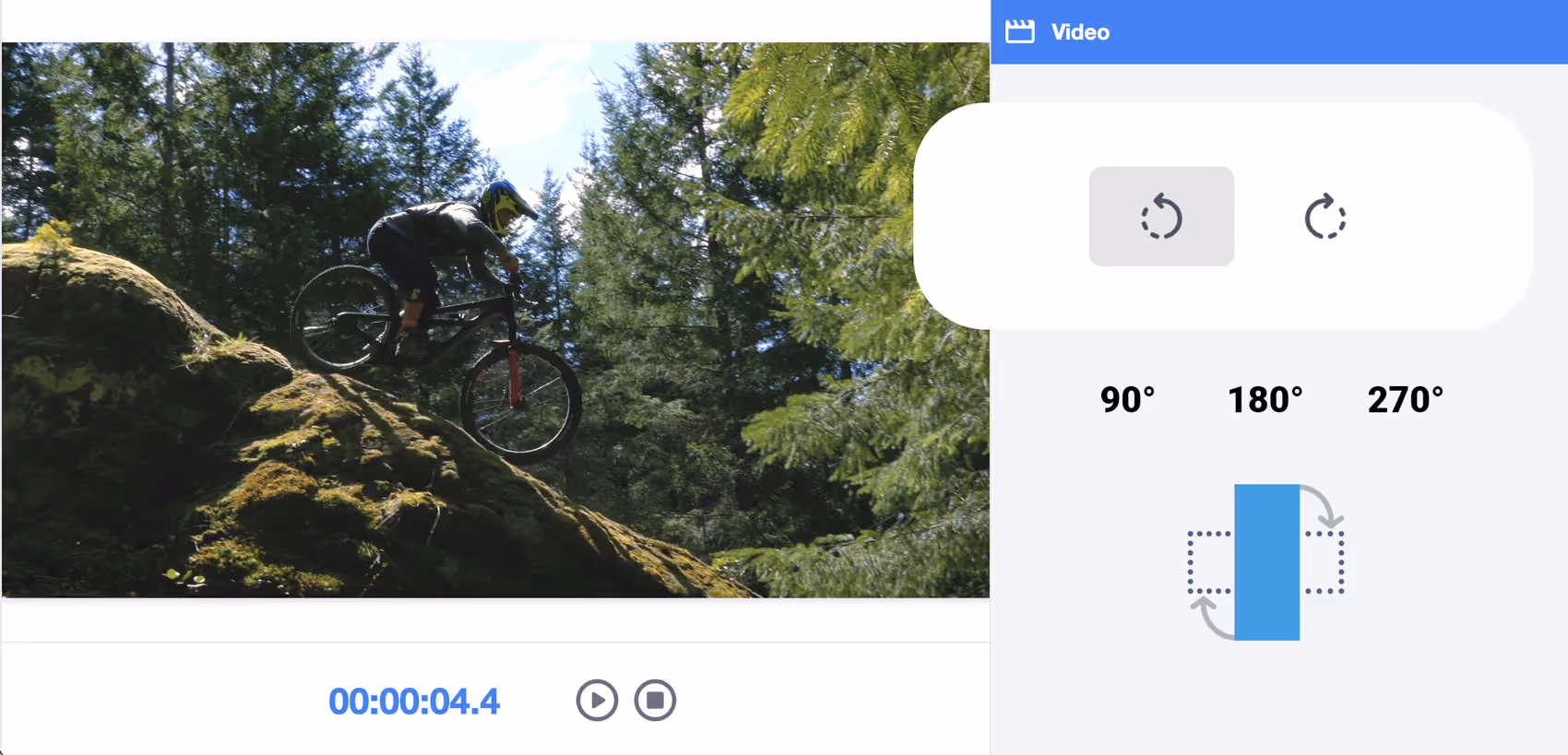 Rotate video tool