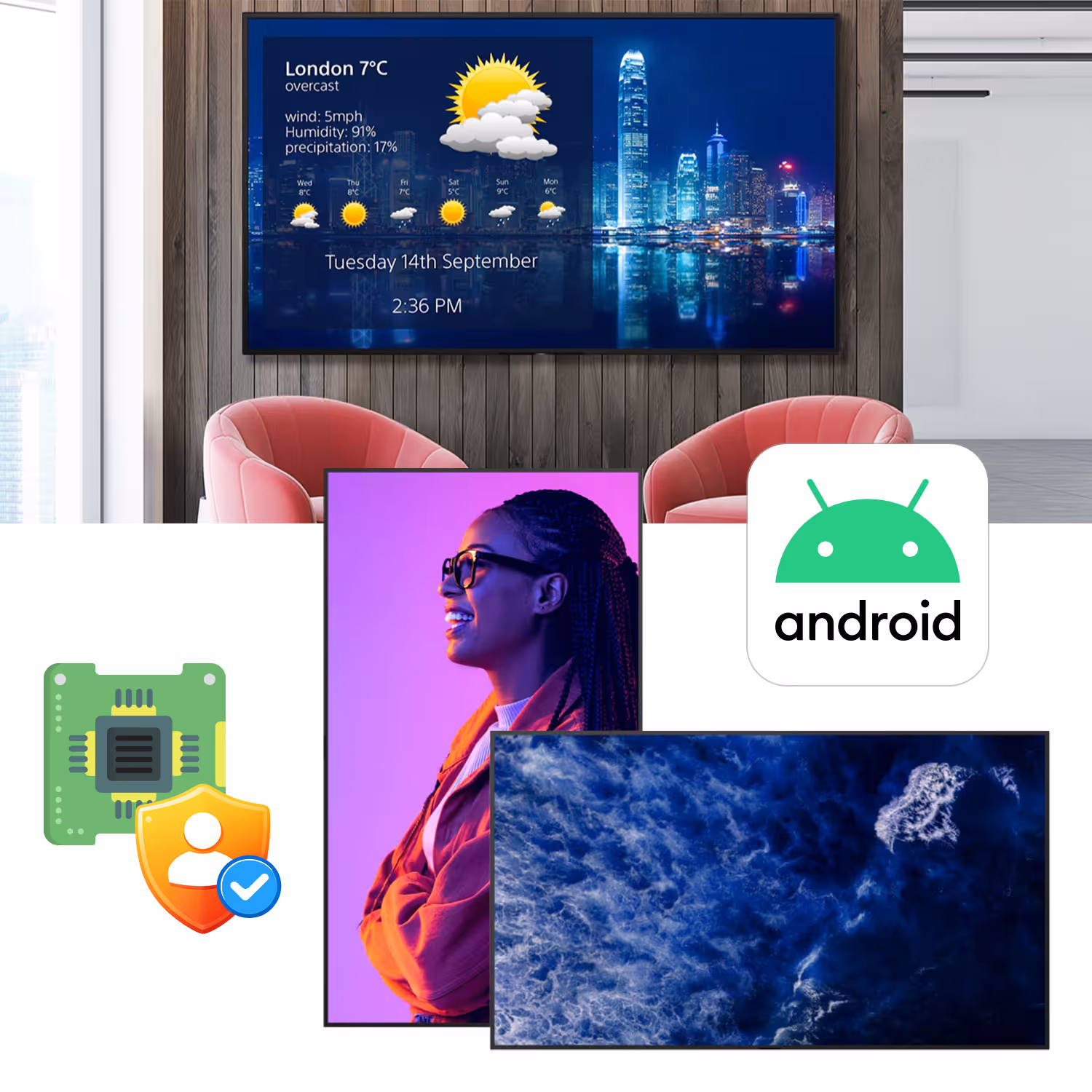 Setup options for Sony professional digital signage displays with Disign CMS