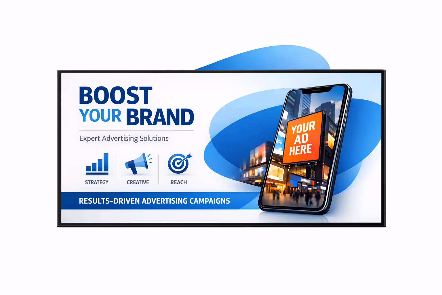 Advertising digital signage campaign scheduling dashboard for multi-location content control and monitoring