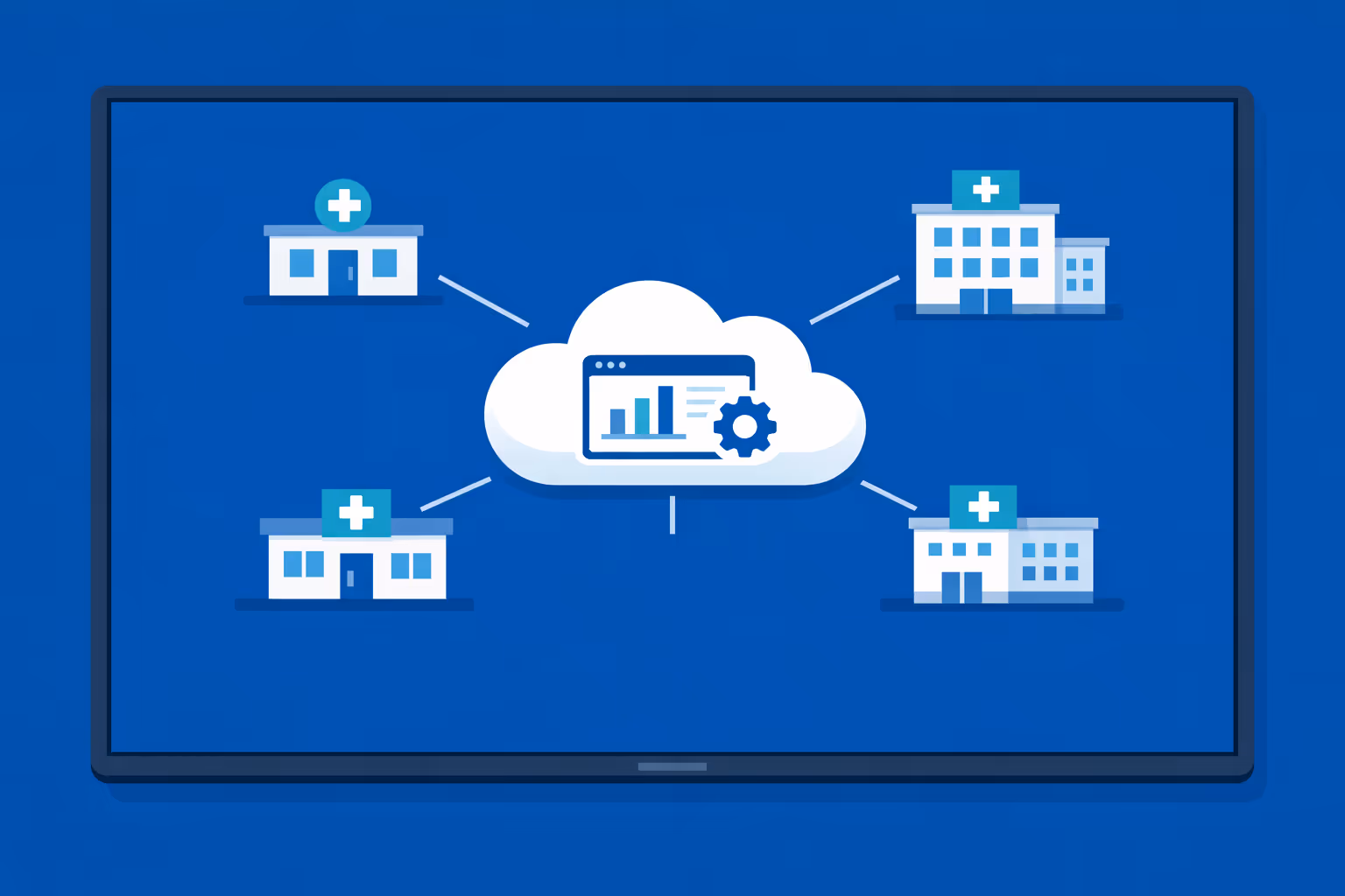 Affichage dynamique del centro medico in più sedi gestito da un'unica dashboard cloud, garantendo messaggi pazienti coerenti e aggiornamenti in tempo reale