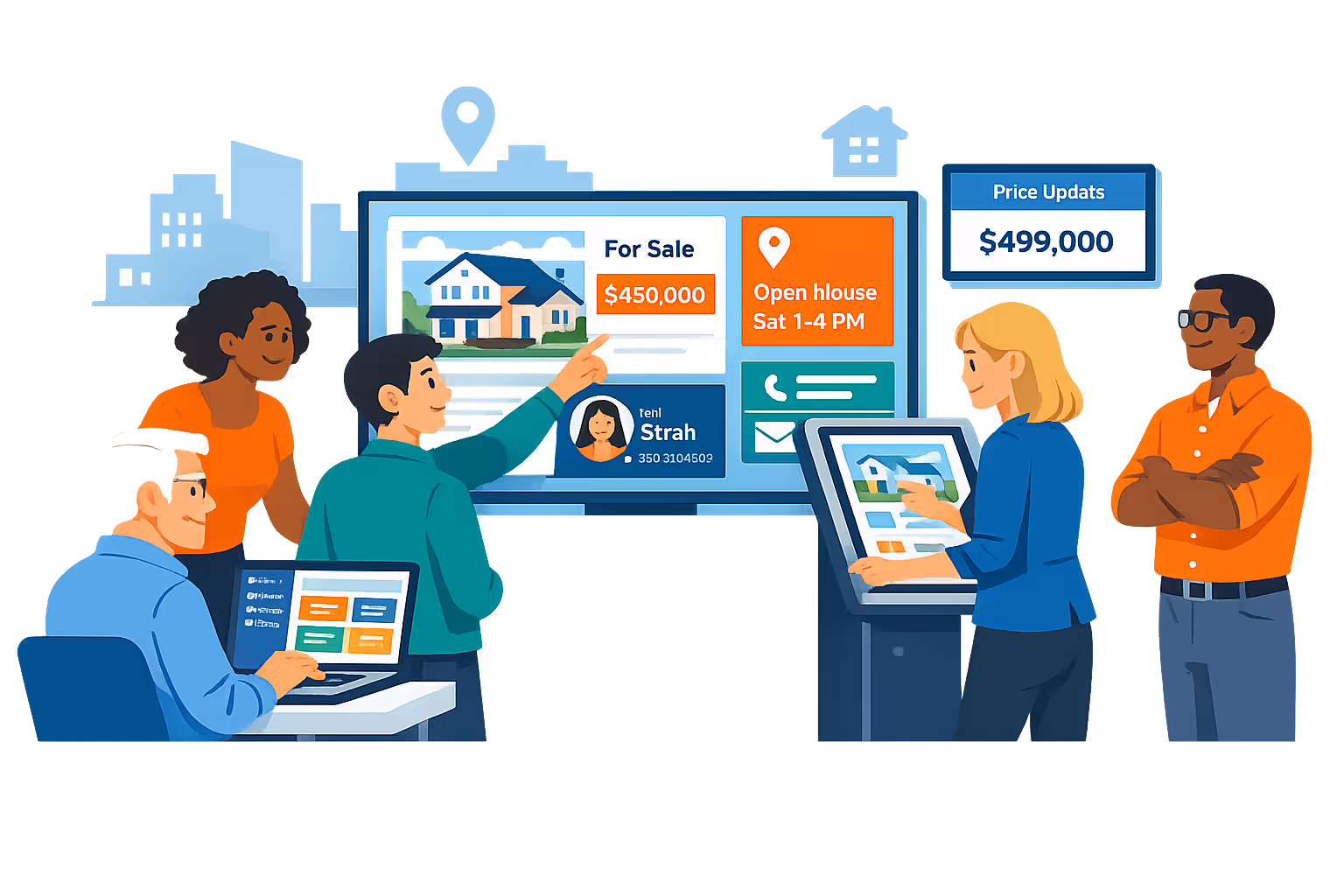 Real estate digital signage planning with Disign