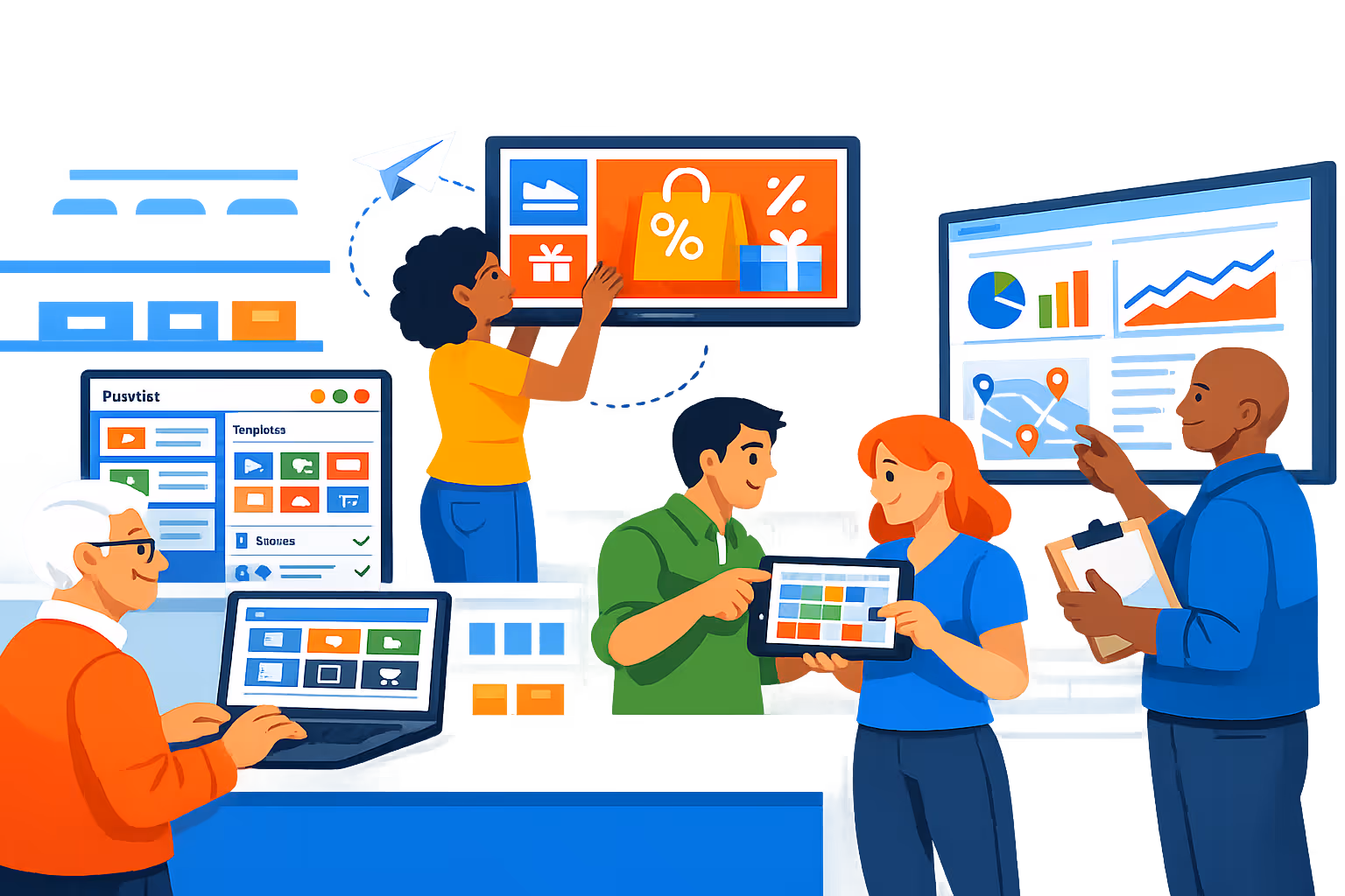 Disign retail digital signage free trial and rollout support