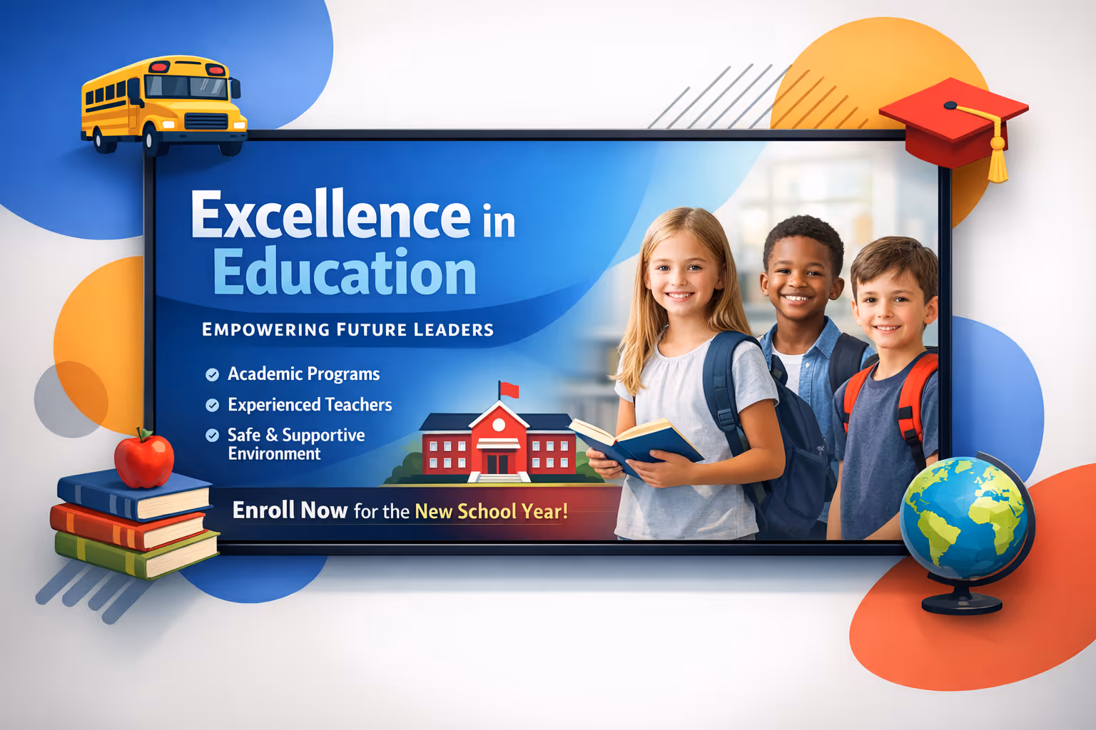 Schermi di affichage dynamique scolastico nel campus alimentati da Disign