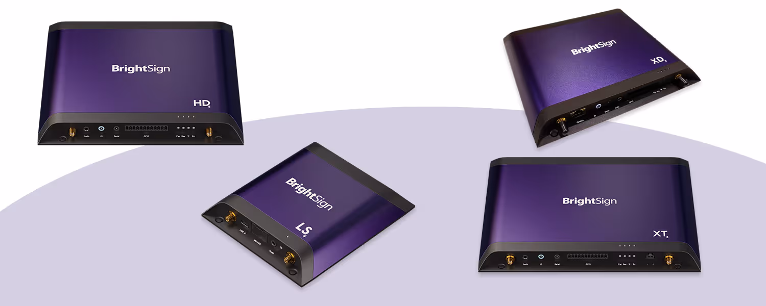 BrightSign digital signage players integrated with Disign for remote screen management