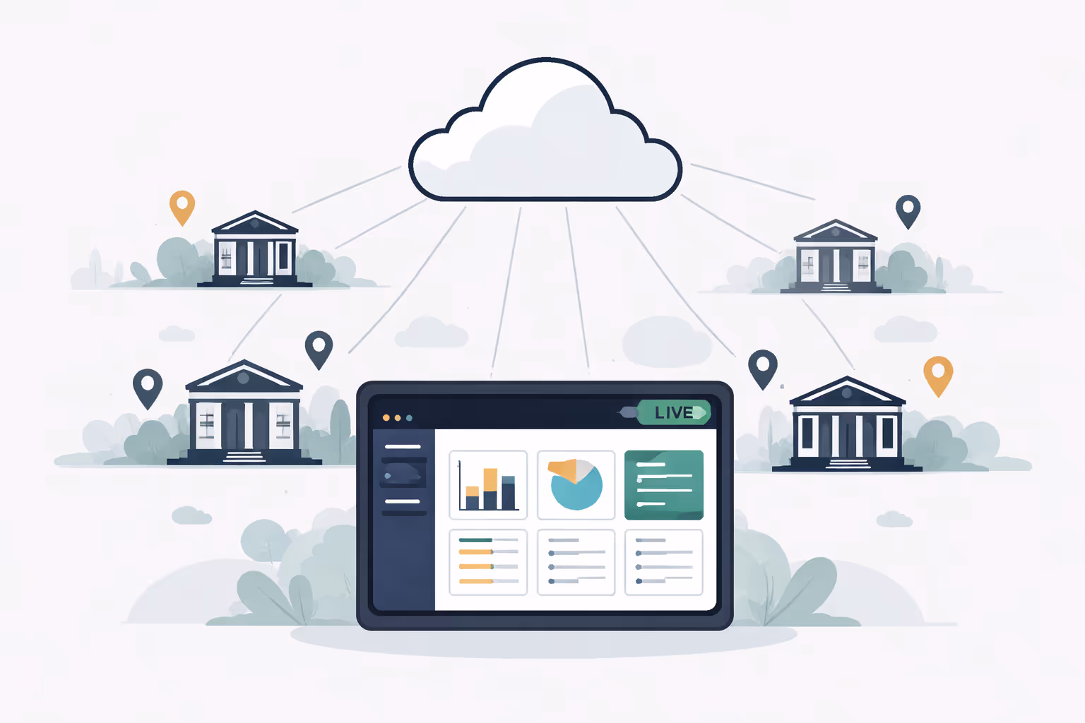 Banking digital signage challenges in a branch: unclear queue guidance, inconsistent service updates, and outdated customer information