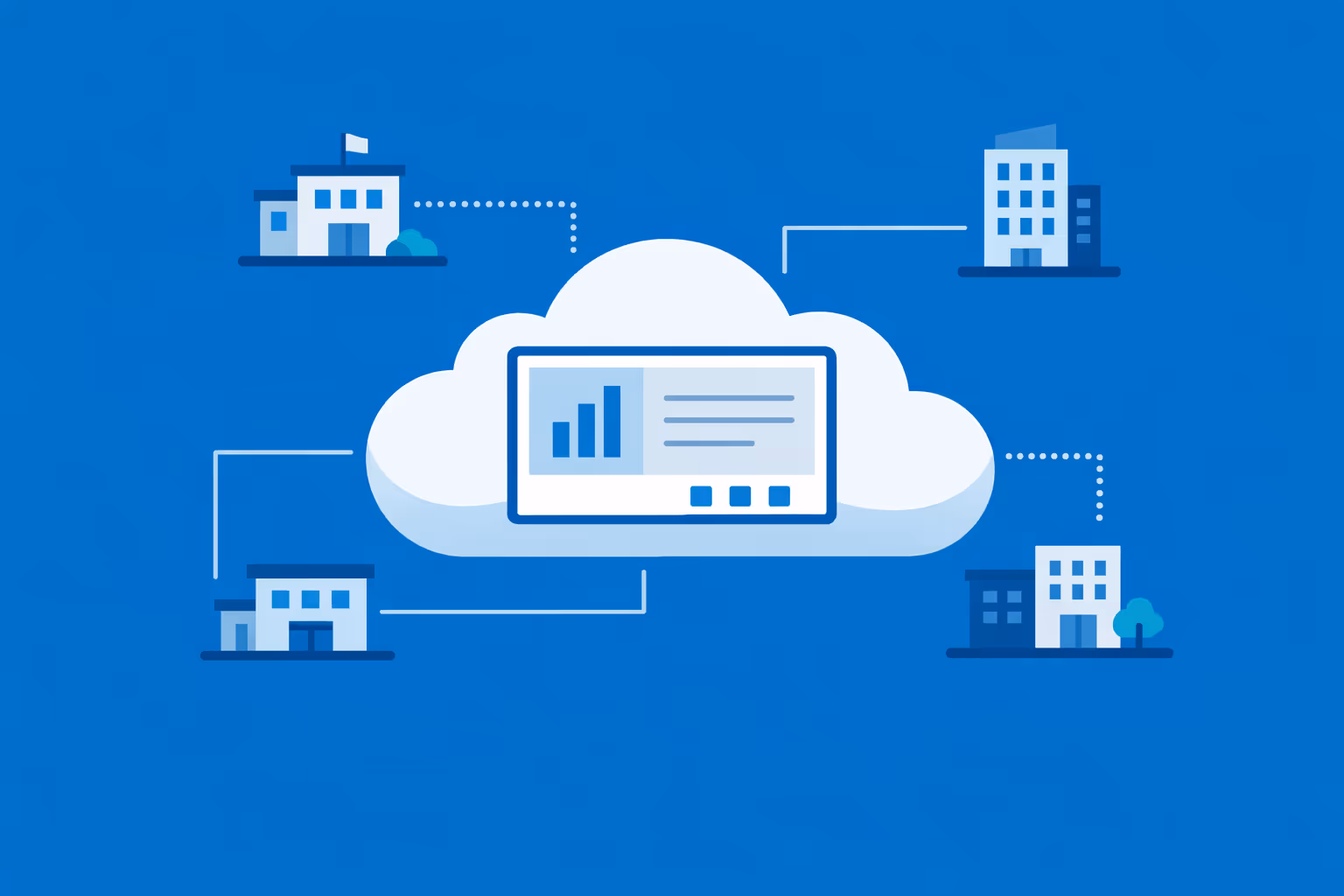 Multi-site breakroom digital signage managed from one cloud dashboard for consistent updates across locations