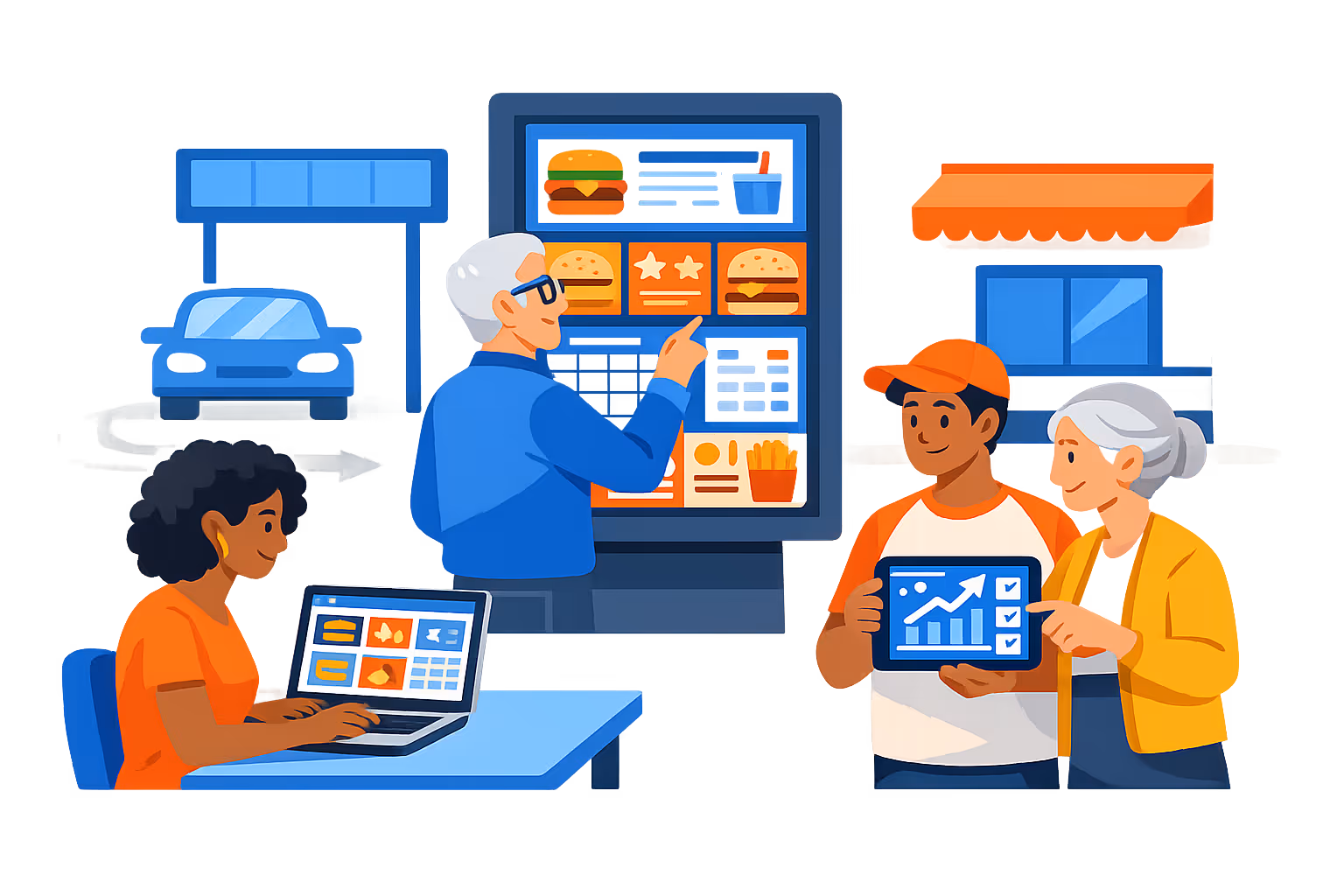 Disign team helping you launch drive thru digital signage