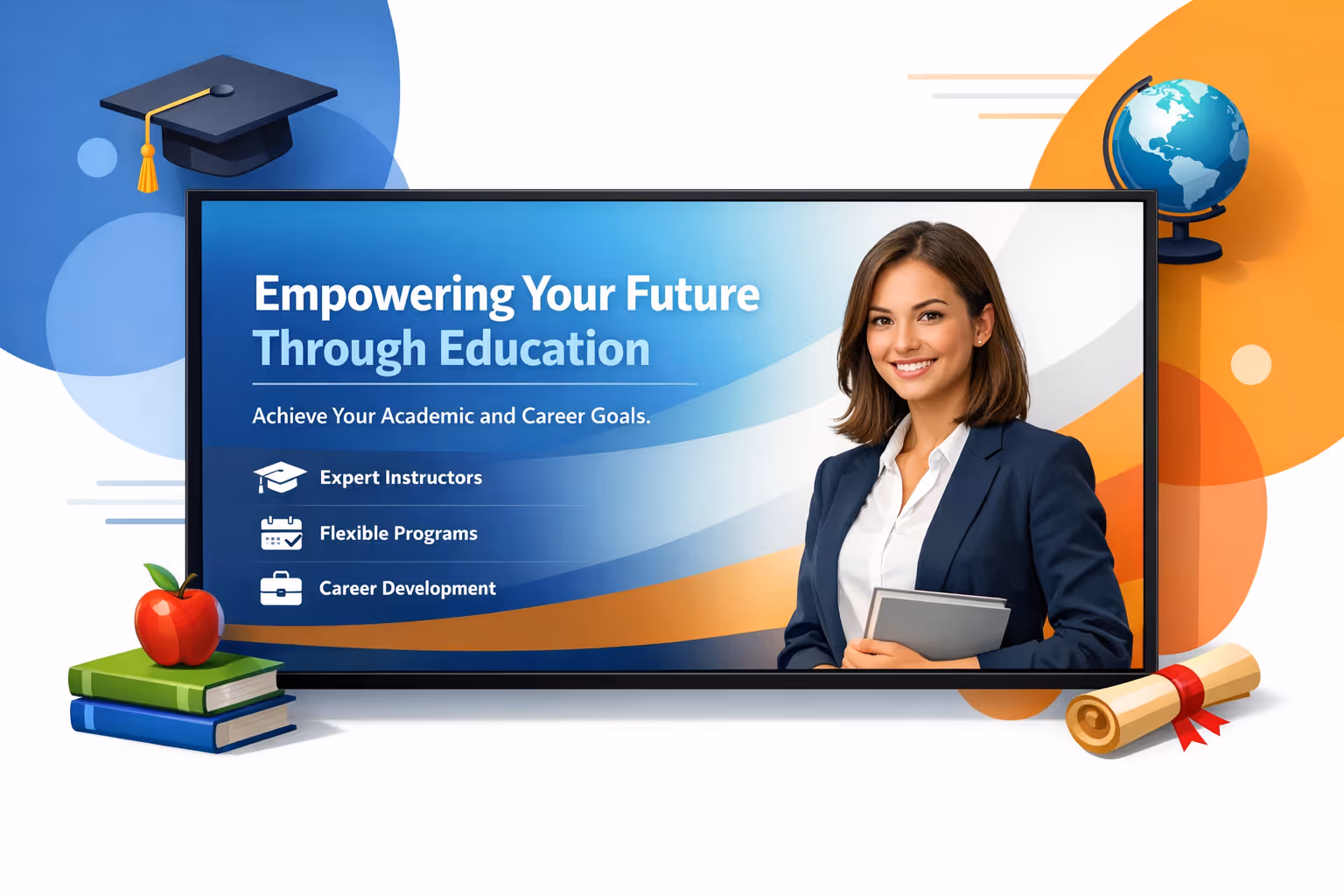 Education digital signage screens on campus powered by Disign