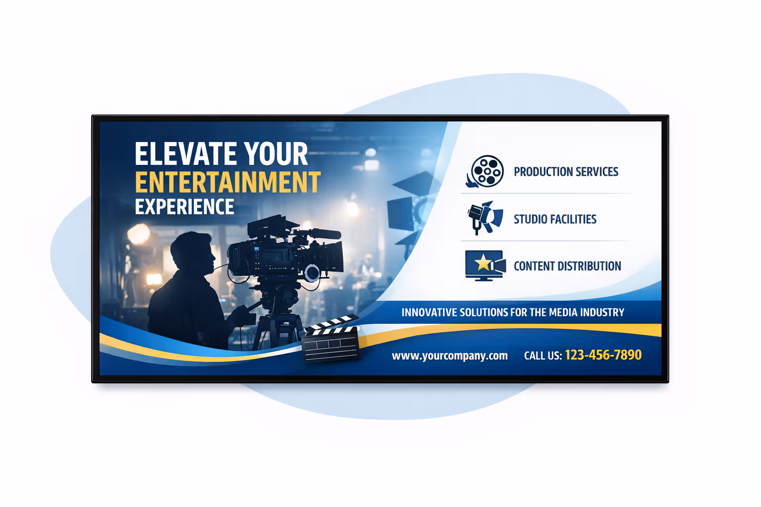 Entertainment digital signage dashboard showing multi-venue scheduling, playlists, and real time screen monitoring