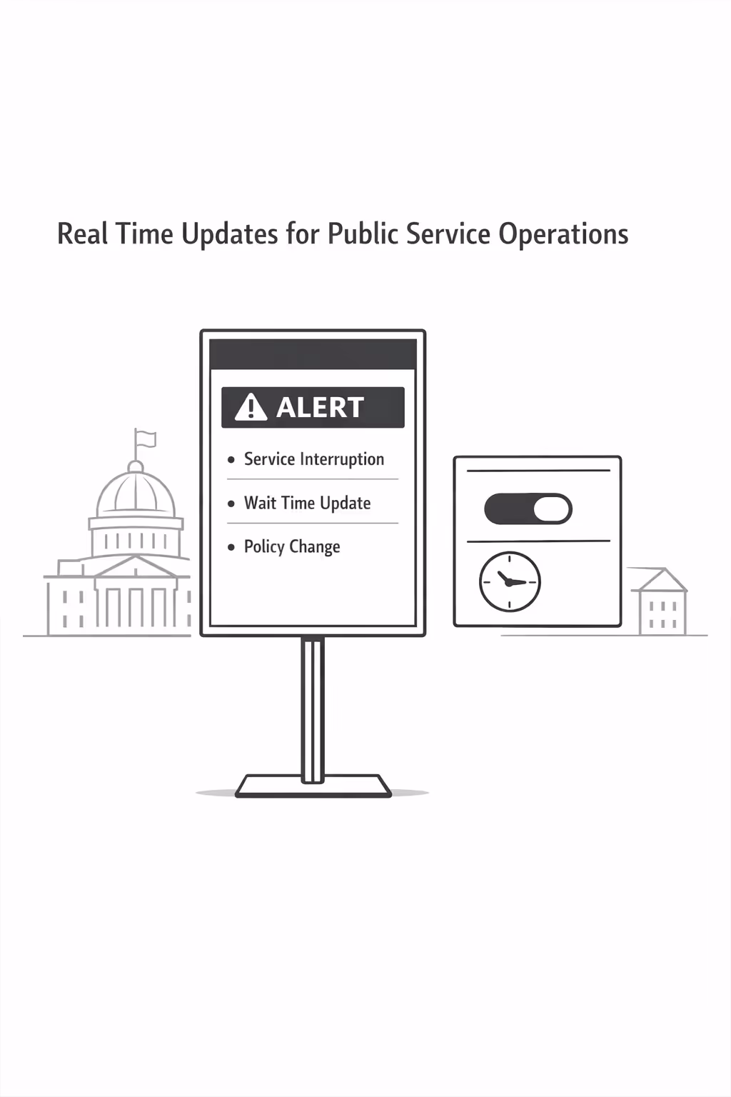 Real time government digital signage updates managed centrally in Disign