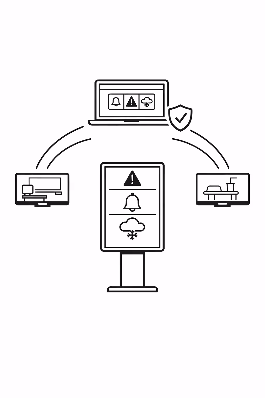 Real time school digital signage updates managed centrally with Disign